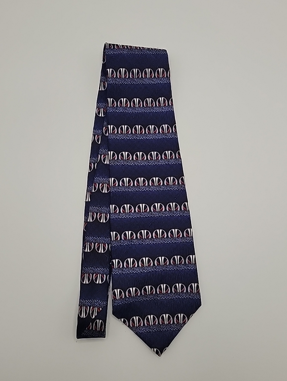 Evan Picone Navy Patterned Men's Silk Tie